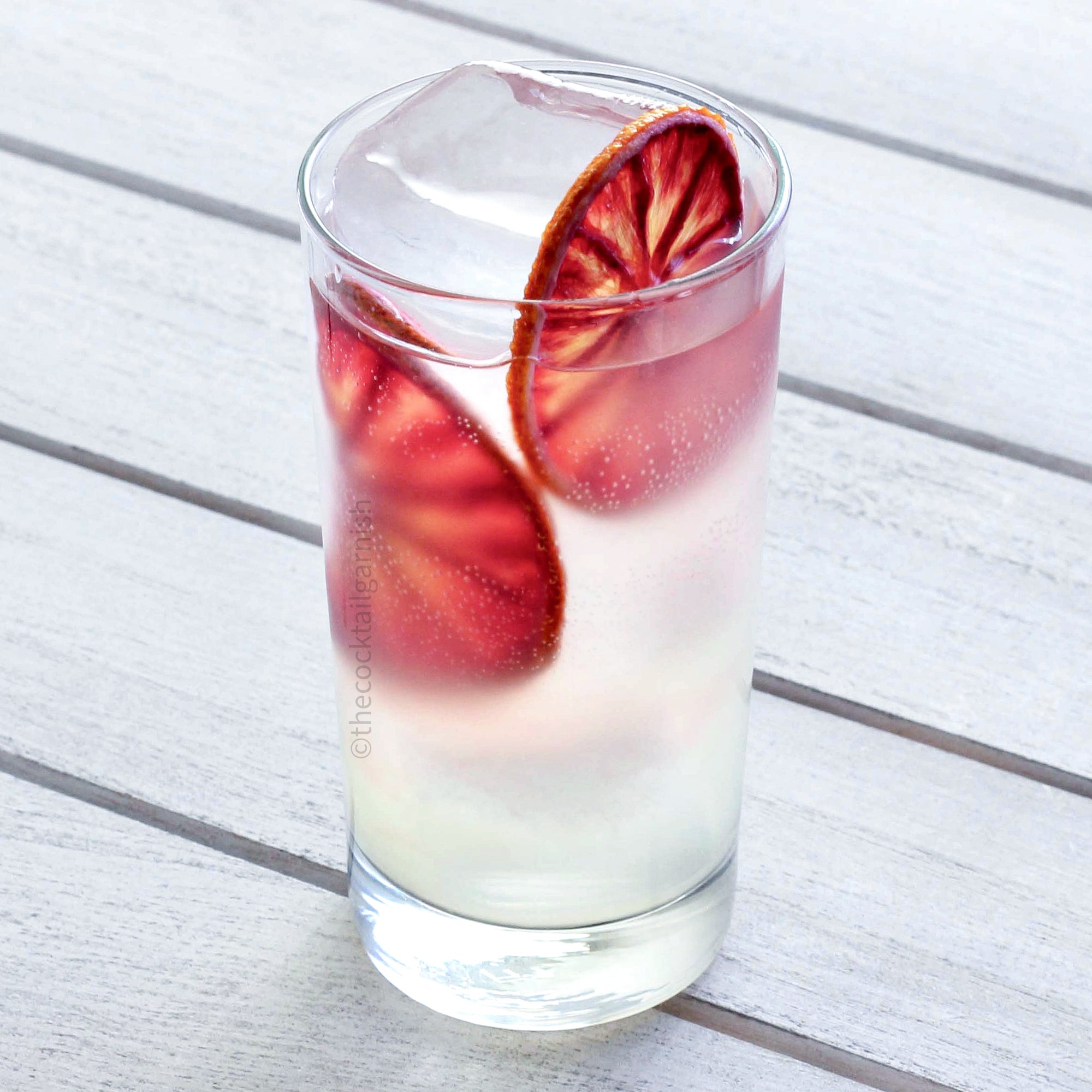 Dehydrated Blood Orange Cocktail Garnishes in Tequila and Mezcal Cocktail